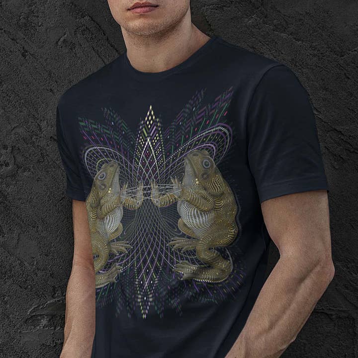 Bufo Alvarius Made To Order Men T-Shirt - Navy for wholesale by symbolika