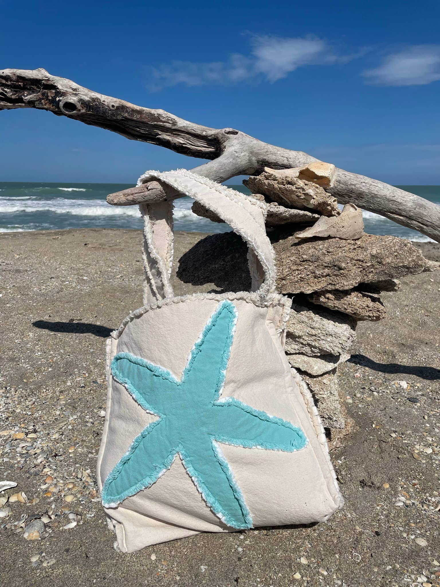 Sandy by the Sea Designs – Saco de praia por atacado – Bolsa de Praia Estrela-do-Mar Coastal6