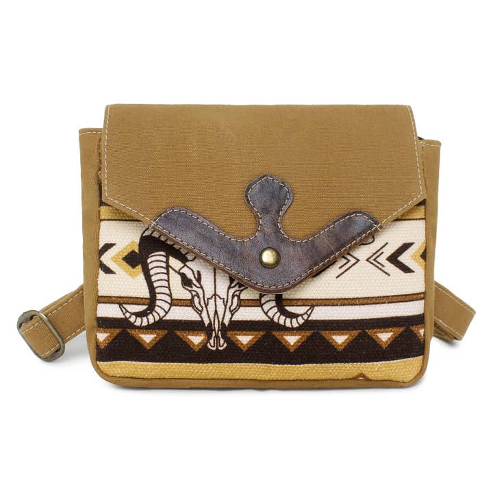 Bandolera para mujer, lona y piel recicladas para venta al por mayor de Sixtease Bags USA