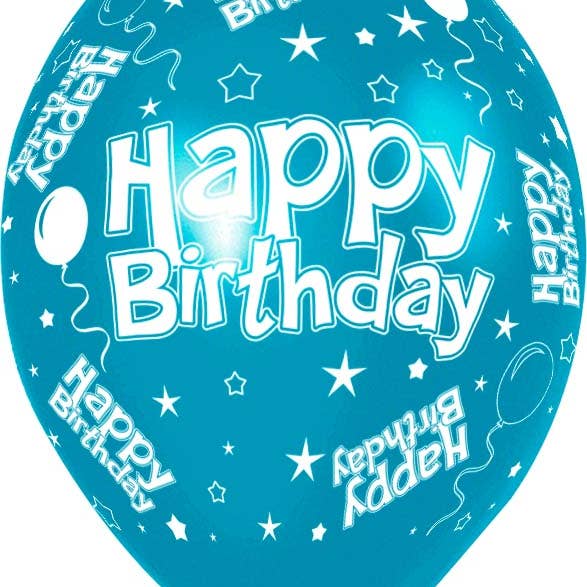 Happy Birthday ballonnen - 5 stuks voor wholesale door Folat BV