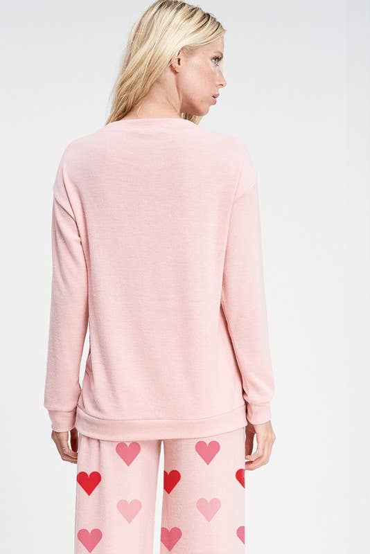 Lemon Tree - Wholesale Lounge Set - Women's - Heart all over sleep lounge wear set9