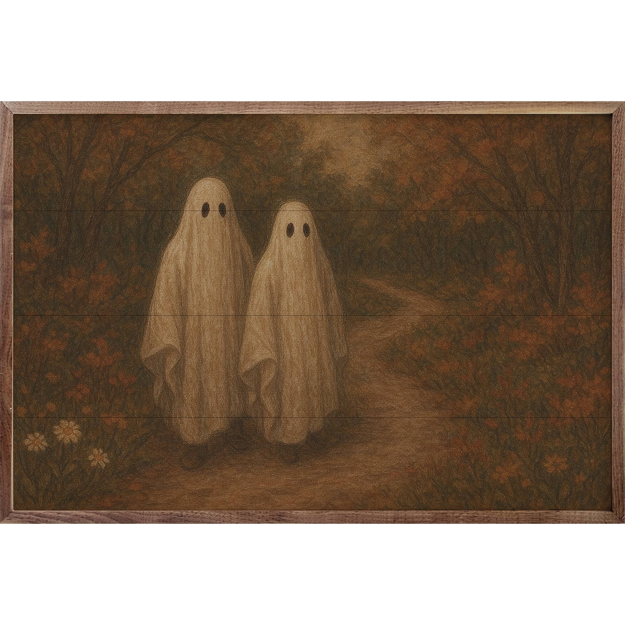 Kendrick Home - Wholesale Wood Wall Art - Vintage Ghost Couple0