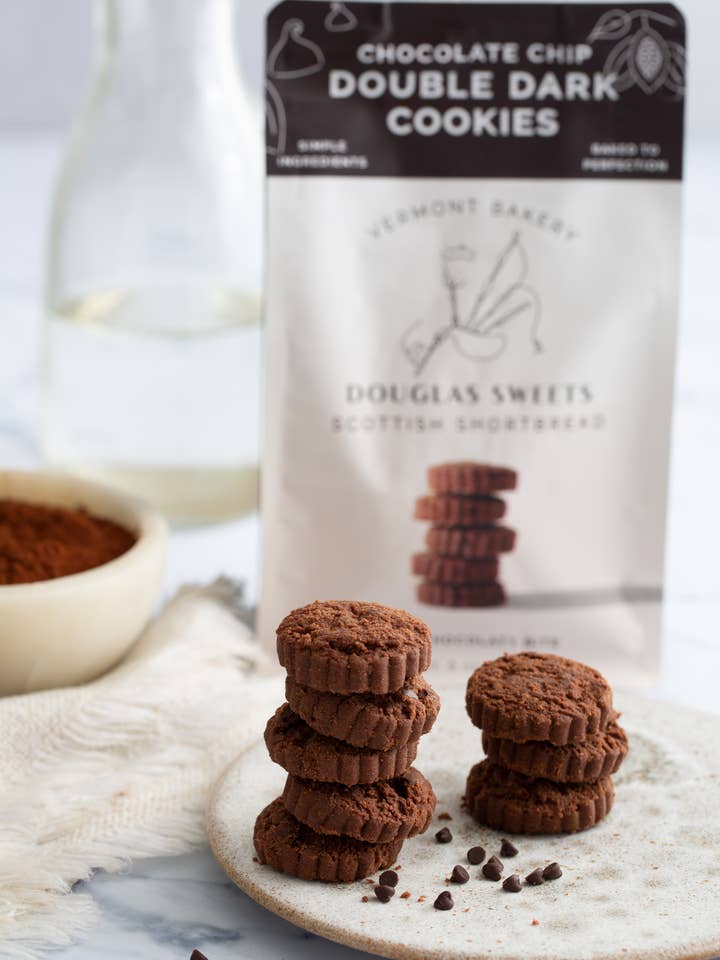 Double Dark Chocolate Chip Shortbread Cookies for wholesale by Douglas Sweets