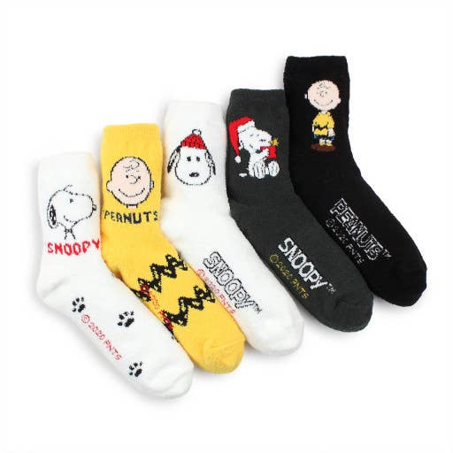 K_Wonderland – wholesale Strumpor - Unisex – Peanuts Snoopy COZY varma sovstrumpor - ULTRA SOFT