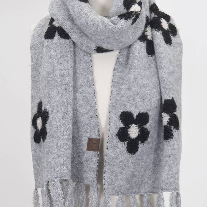Hana - Wholesale Scarf - Women's - C.C Daisy Pattern Scarf5