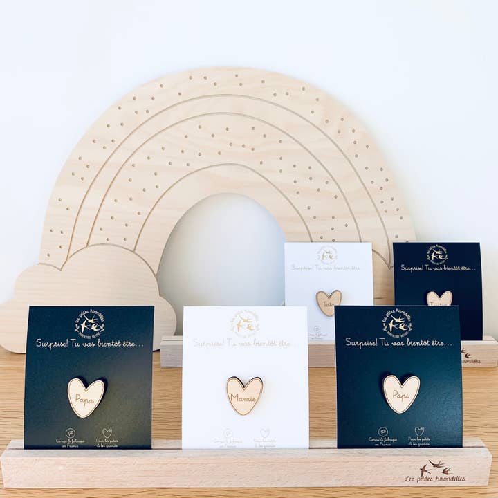 Alfiler de madera - Pronto serás... para venta al por mayor de Les Petites Hirondelles