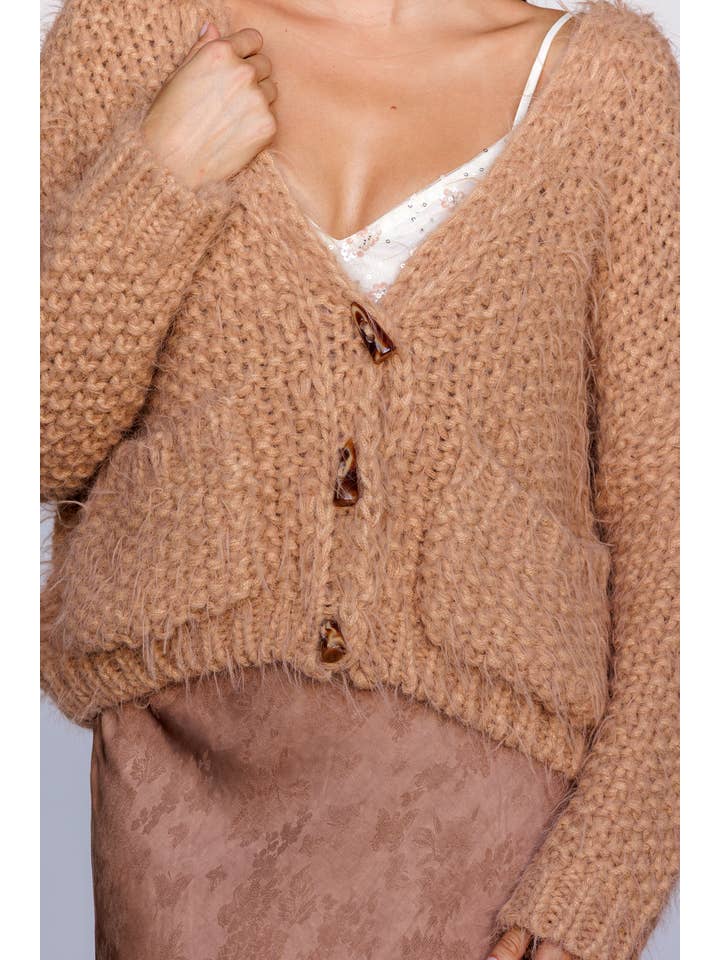 STORIA - Wholesale Cardigan - Women's - HT1773-2 - CHUNKY KNIT CARDIGAN SWEATER15