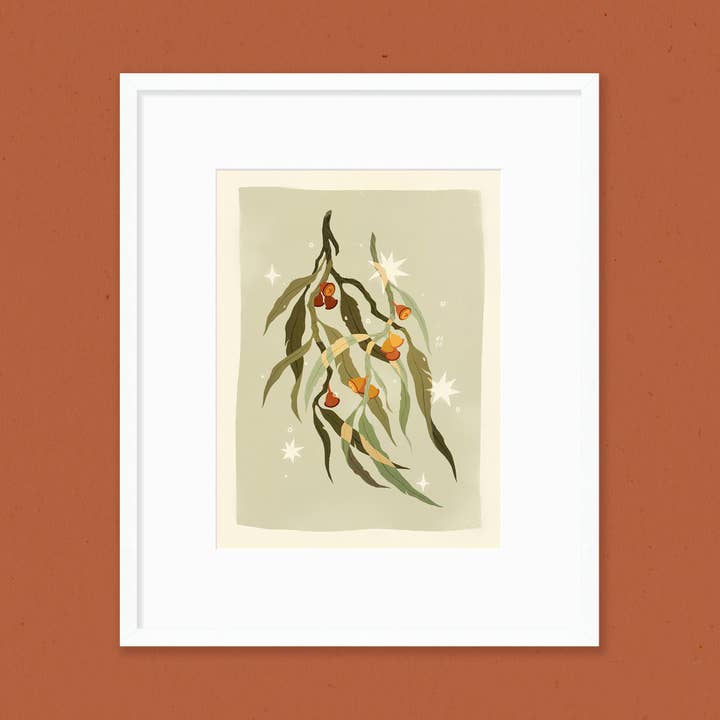 Blue Gum Eucalyptus Art Print for wholesale by Samantha Mash Illustration