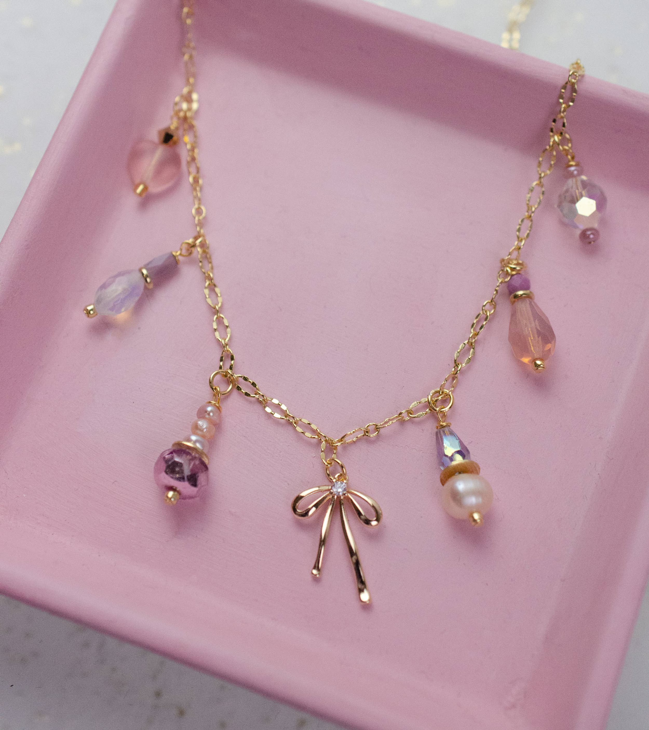 Jill Makes - Wholesale Pendant/Charm Necklace - Bow Charm Necklace1