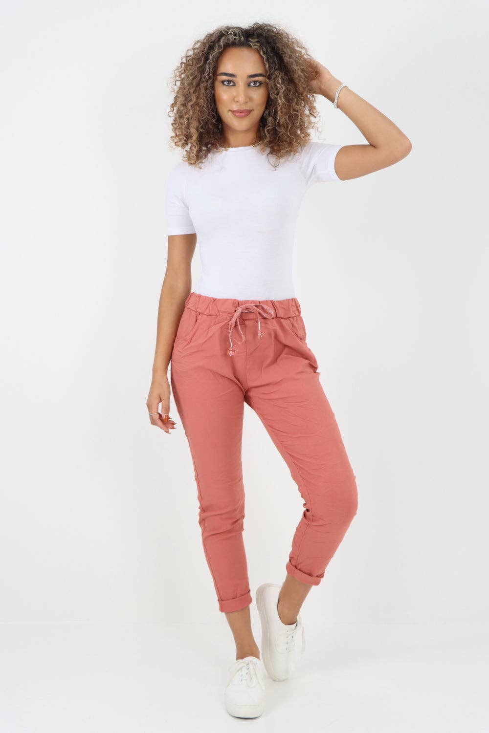 Miss Bold – Großhandel Hose – Damen – Einfarbige Zauberhose für Damen, italienisch, mehrfarbig61