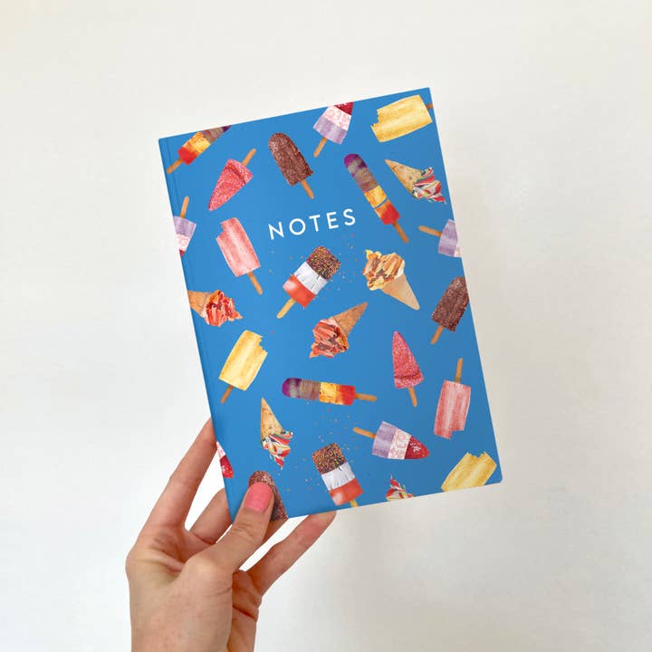 A5 Is Lolly Notesbog | Notesblok med Flade Sider for engroshandel hos Emily Nash Illustration Greeting Cards