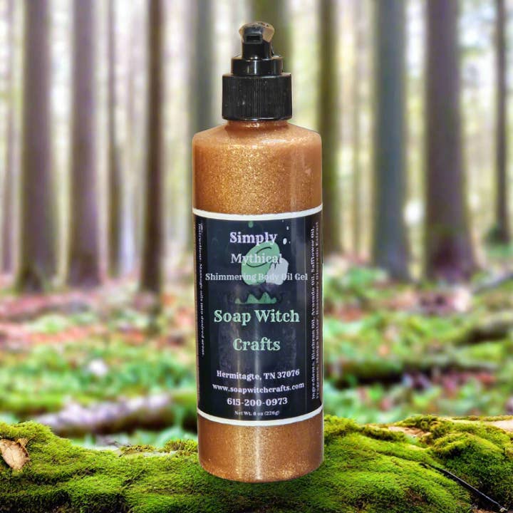 Simply Mythical Shimmering Body Oil Gel - Luxurious Lavender Vanilla for wholesale by Soap Witch Crafts