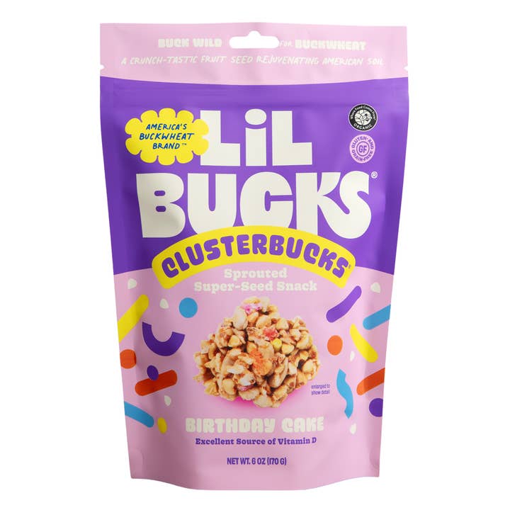 Clusterbucks Gluten-Free Bites - Birthday Cake - 6pk for wholesale by Lil Bucks