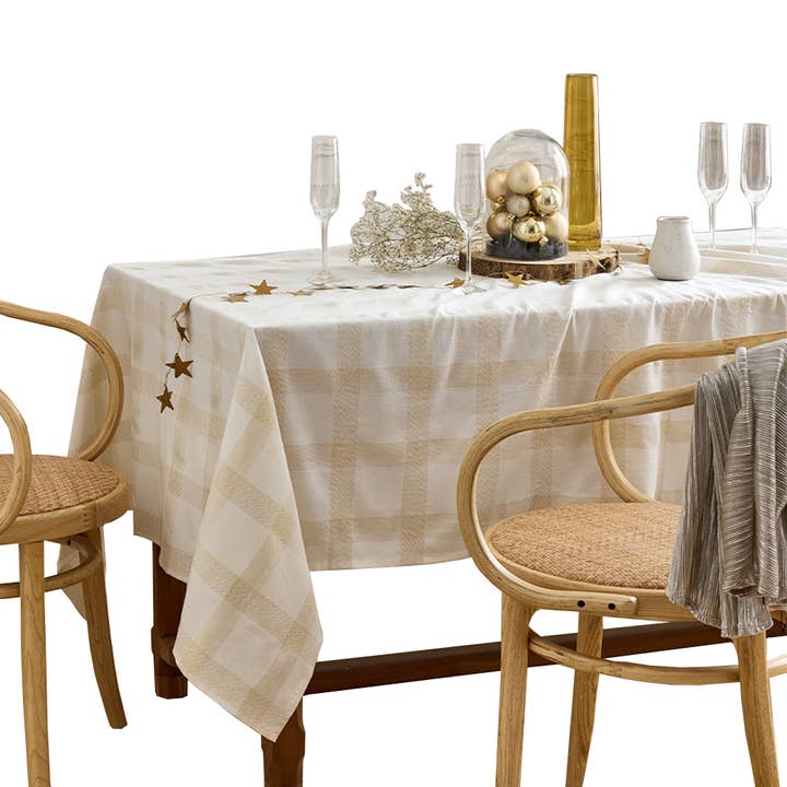 Lyséa - Toalha de Mesa em Damasco e Fios Brilhantes por atacado de Nydel