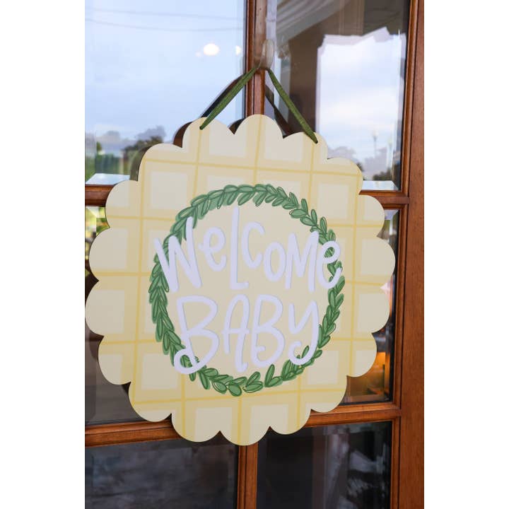 Welcome Baby Doorhanger for wholesale by Doodles By Rebekah