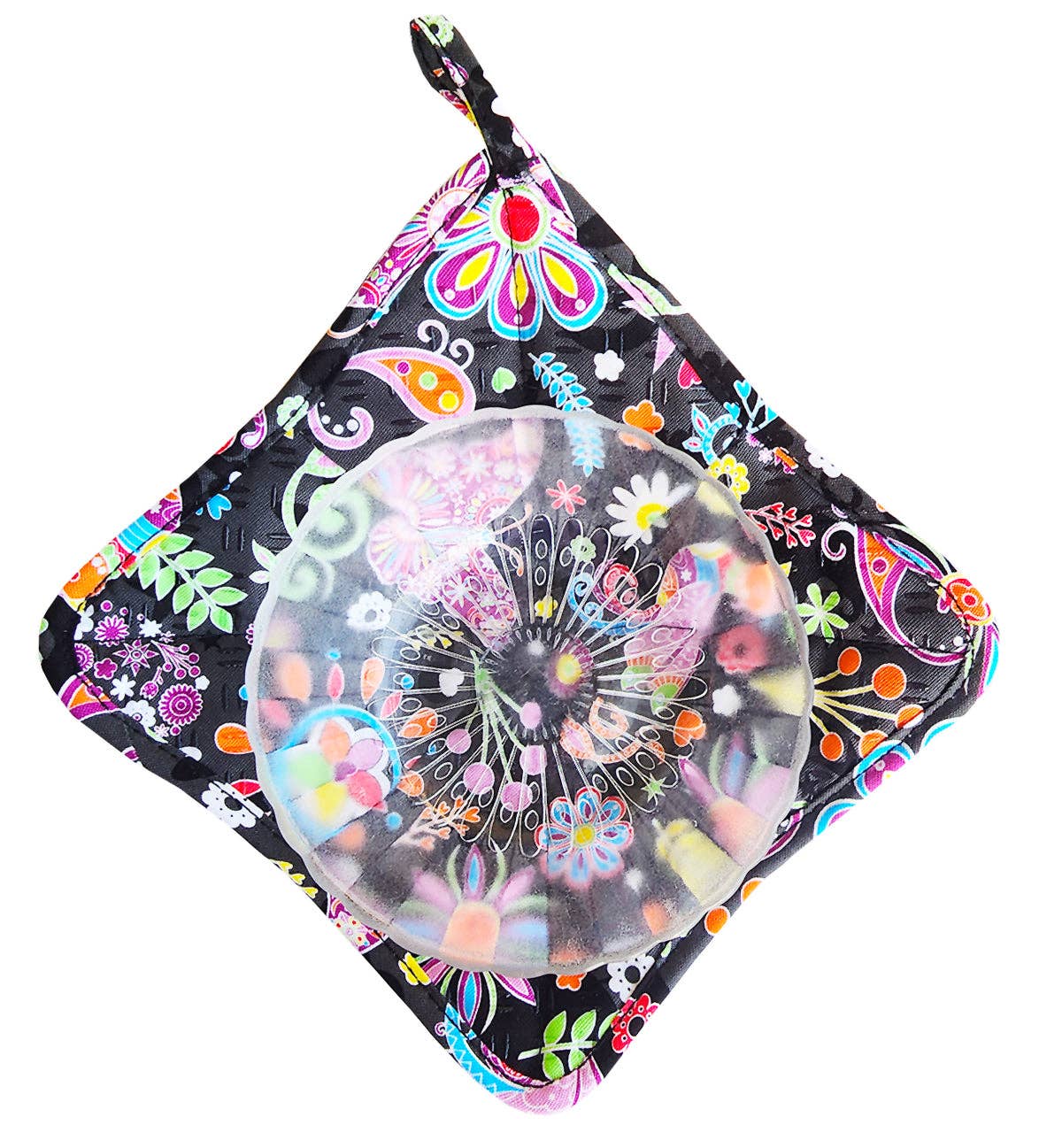 Two Lumps of Sugar - Wholesale Oven Mitt/Pot Holder - Pop Floral Silli Bowl Cozy2