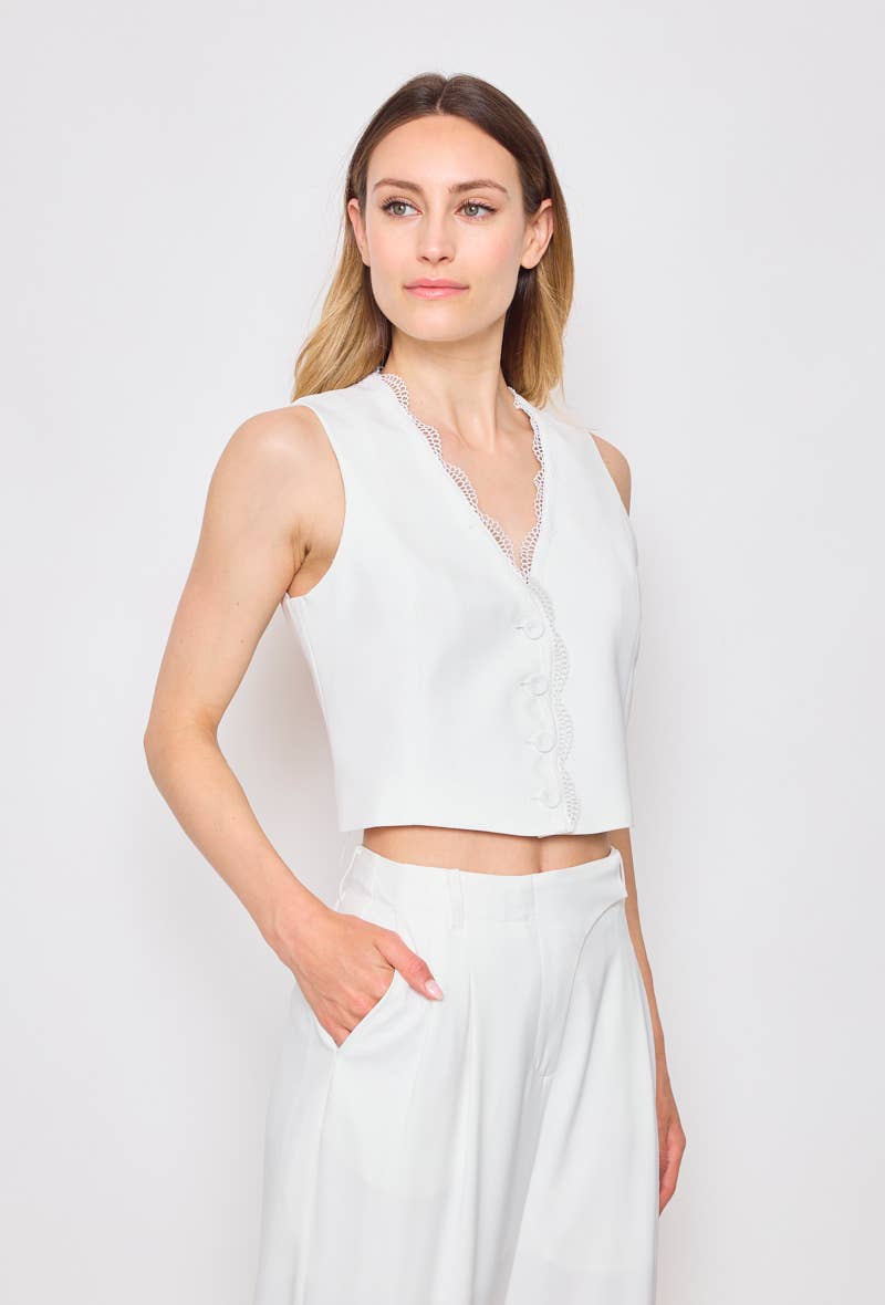 LULUMARY - Wholesale Suit Vest - Women's - Buttoned vest GL01714