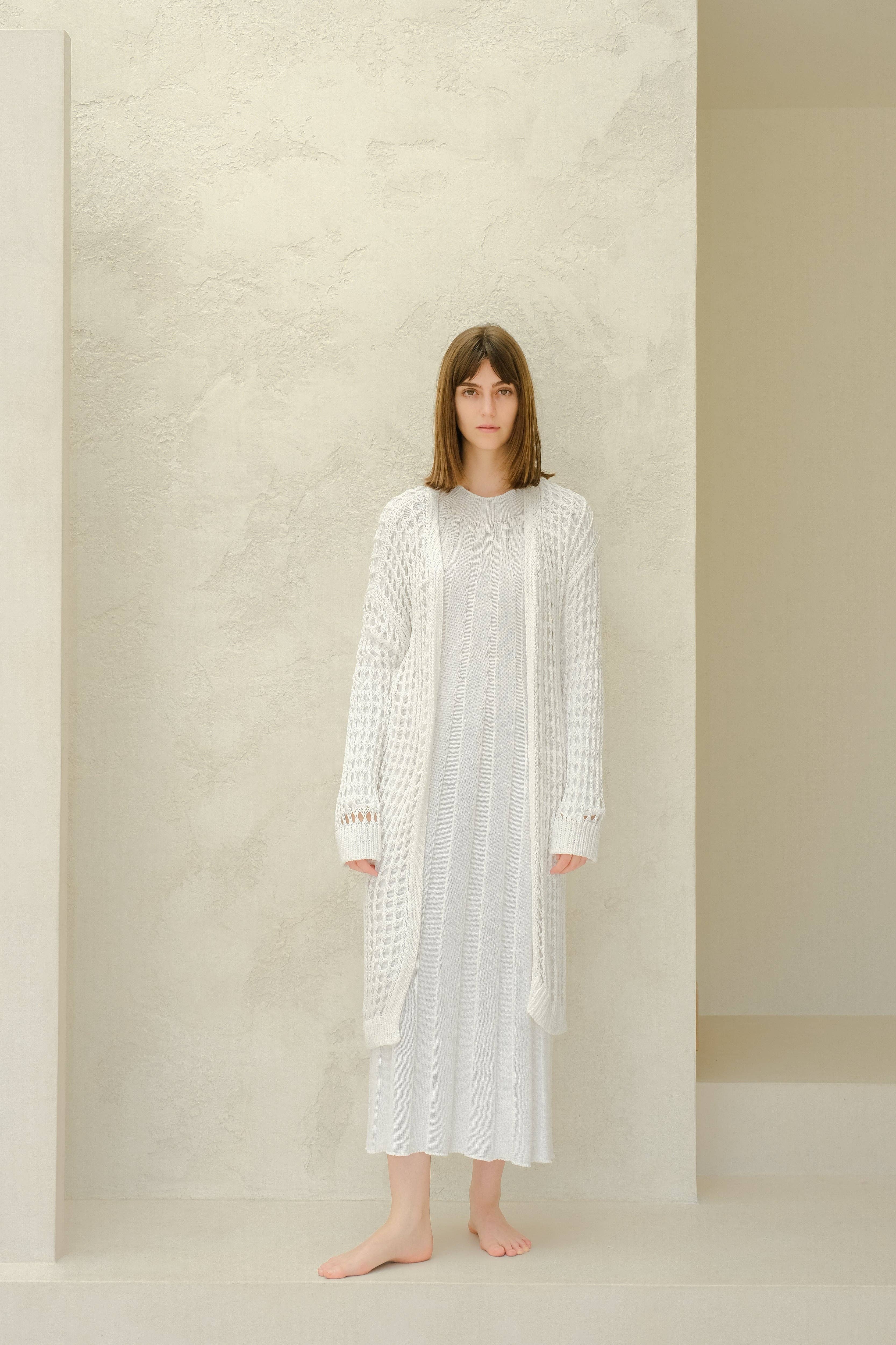 Lèmme – Engroshandel Cardigan - Dame – Fin bomulds hæklet maxi-cardigan6