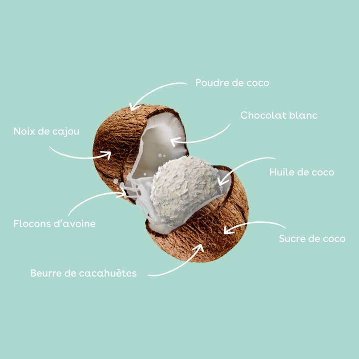 Monday Box - Wholesale Snack Bar - Monka Balls - Coconut x12 boxes