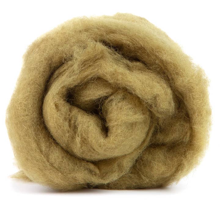 Maori Carded Wool, Olive Green, 3.5 oz for wholesale by Desert Breeze Distributing