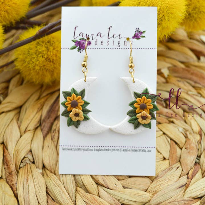 Lunes florales - Fleurs jaunes pour la vente par Laura Lee Designs