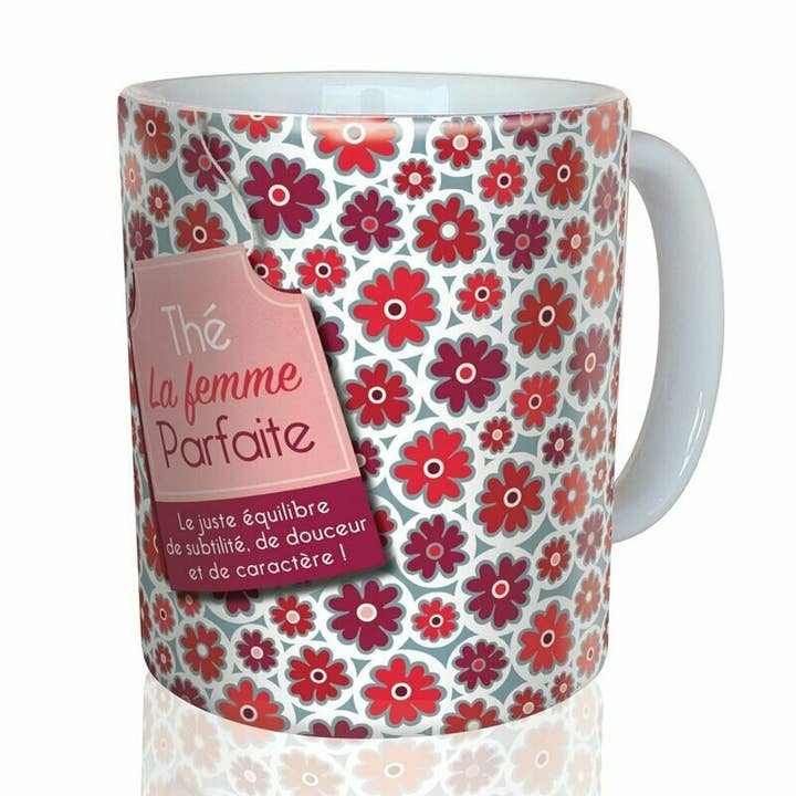 “Tea the perfect woman” mug for wholesale by Puce & Nino