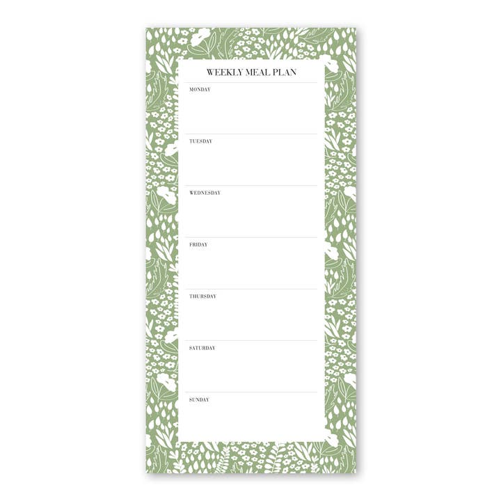 Notepad - Weekly Meal Plan, Green Dreams for wholesale by Emadam - Art & Design