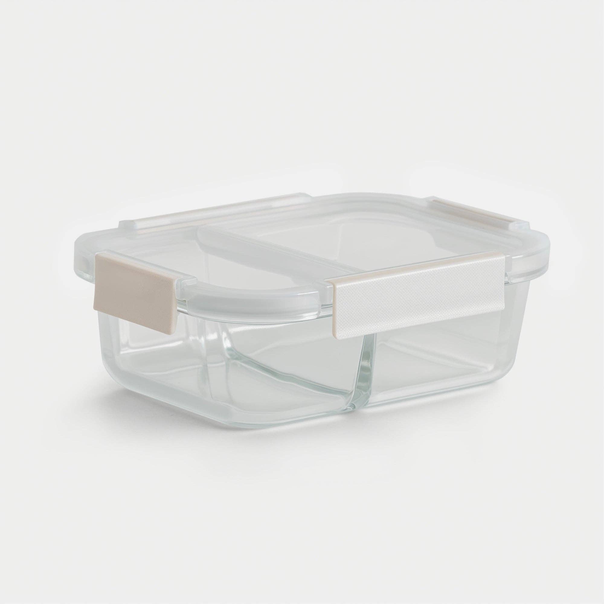 Genicook Product LLC - Wholesale Lunch Bag/Box - Glass Bento Box - 3 Sections (Vanilla)0