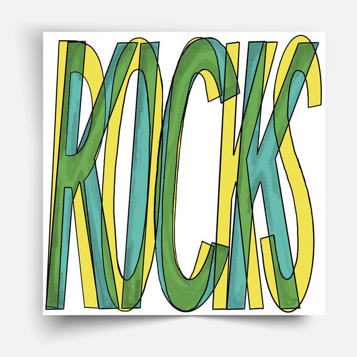 Kick Rocks klistermærke for engroshandel hos Ginger & Lime Print Shop