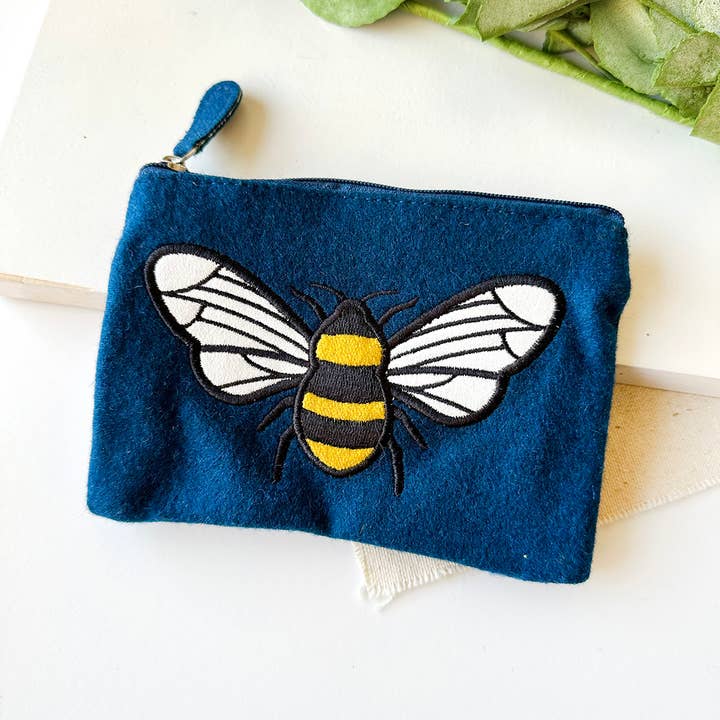 Bee Coin Purse (Blue) | Just Trade for wholesale by WorldFinds