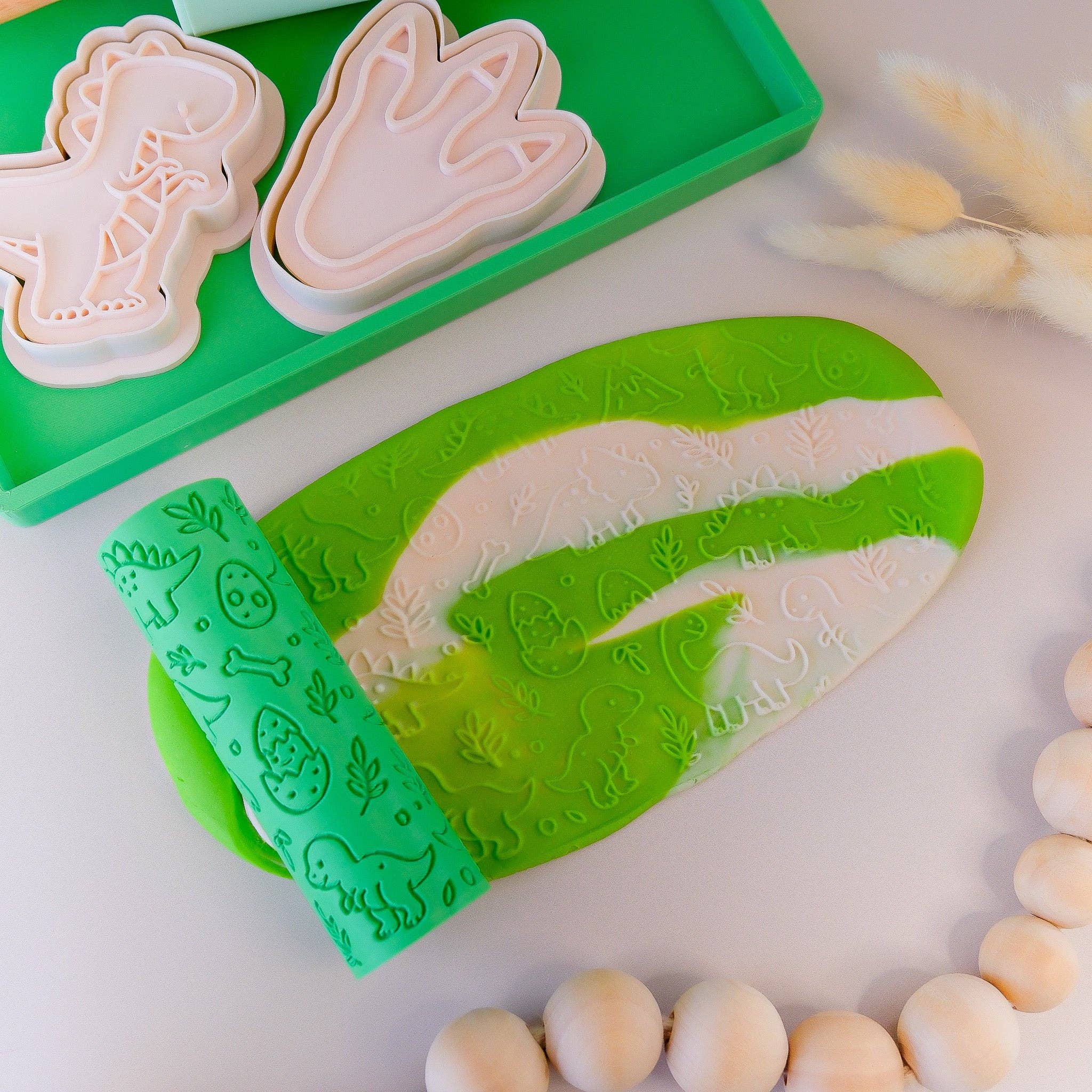 Play Sense – wholesale Slajm - Barn – Eco Texturerad Rulle | Dinosaurie2