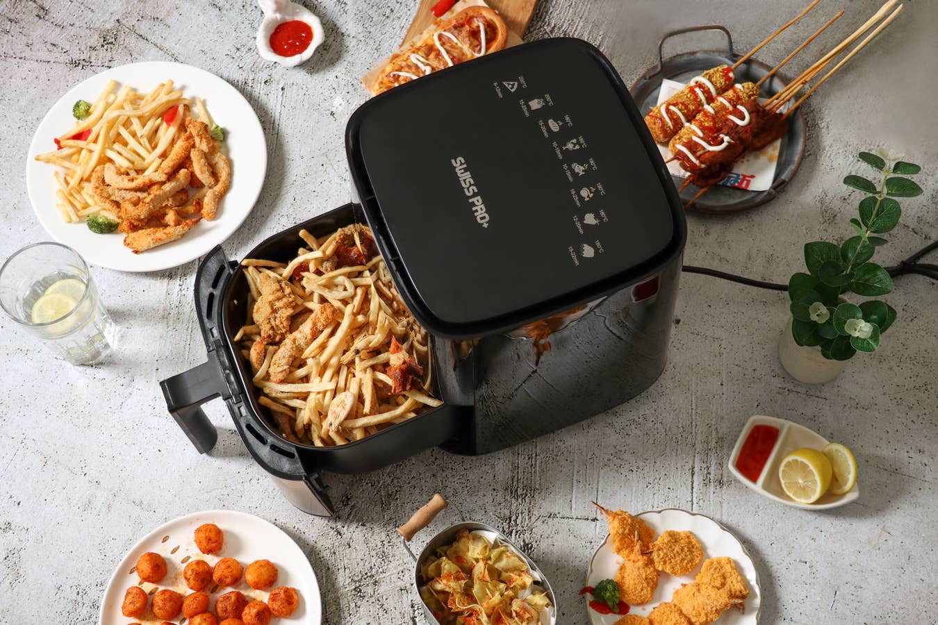 Swiss Pro+ - Venta al por mayor Electrodomésticos - Freidora de aire Silver 5L10