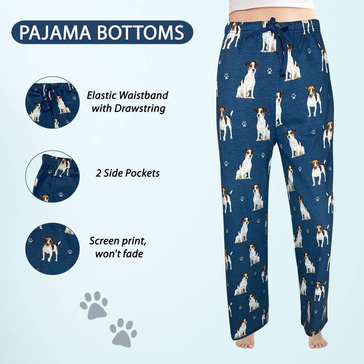 E&S Pets - Wholesale Sleepwear Bottom - Women's - Jack Russell Pajama Bottoms - Pet Lover Pajama Pants