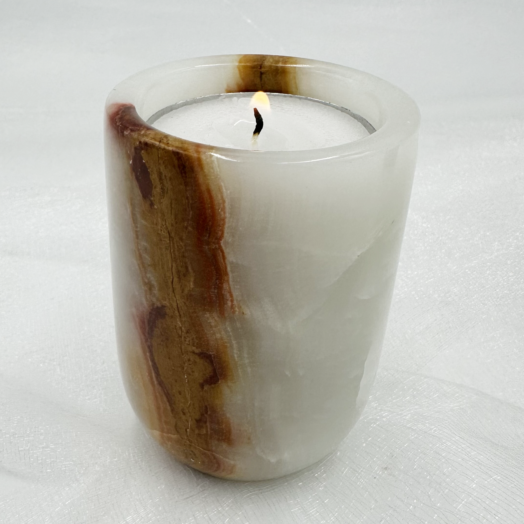 Page Imports - Wholesale Tea Light Candles - 3" Pillar Tea Light in Marble and Onyx4