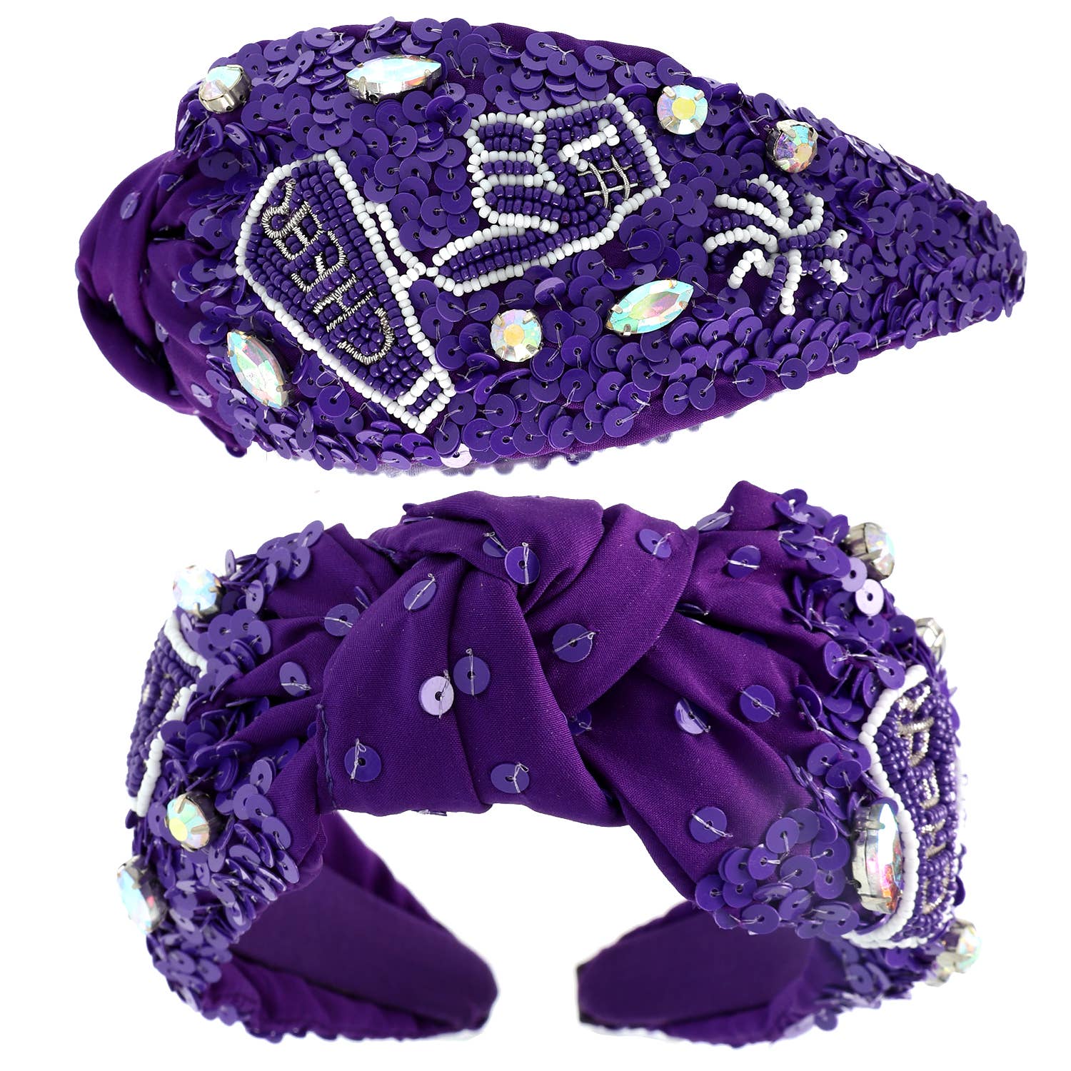 SP Sophia Collection - Wholesale Fashion Headband - Women's - Number 1 Hand Top Knotted Jeweled beaded Headband 5