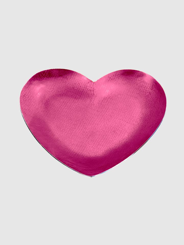 Corazón esmaltado Symphony Pink Orchid de 7 pulgadas para venta al por mayor de Mary Jurek Design Inc