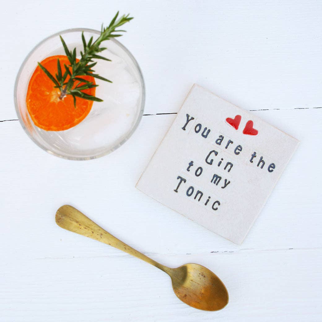 Juliet Reeves Designs – wholesale Coasters – Gin To My Tonic Ceramic Coaster1