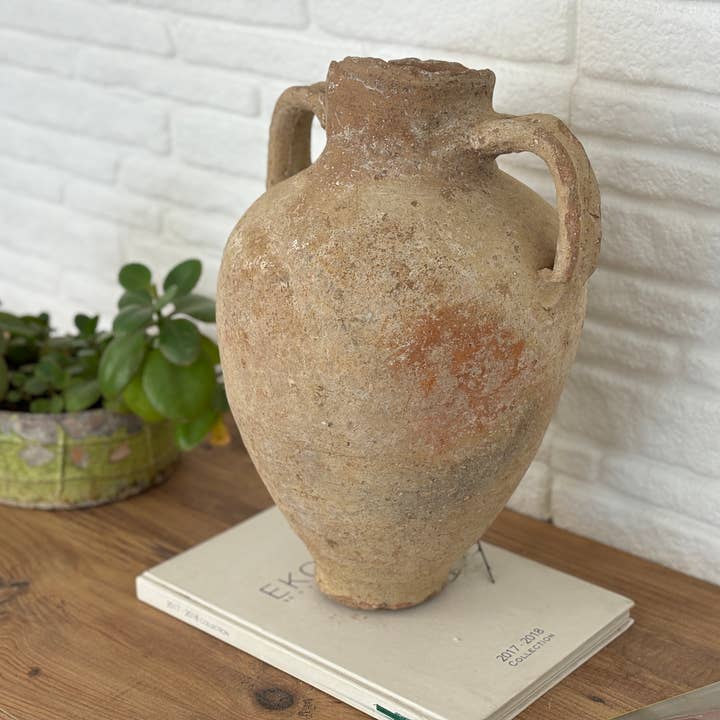 Rustic Remnents - Wholesale Decorative Jar - Turkish Pottery, Olive Oil Pot, Old Clay Pot,
