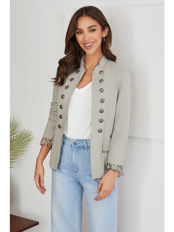 VENTI6 - Wholesale Blazer - Women's - SGT PEPPER BLAZER JACKET (516135-CHEETAH)