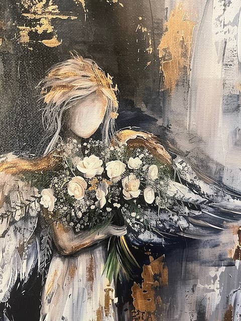 Rustic Nester - Wholesale Canvas Art - Angel canvas art print, Christian home decor, Wall hanging3