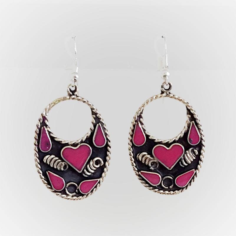 Costello International - Vente Boucles d'oreilles pendantes - La plus grande variété de boucles d'oreilles artisanales incrustées de mosaïque mexicaine44