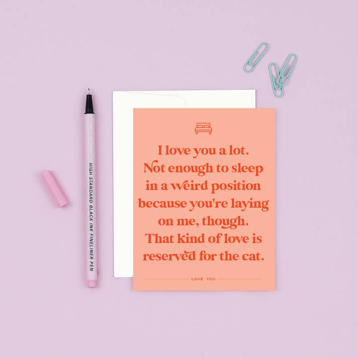 Paloma Paper Co. - Wholesale Love Card - Weird Position | Funny I Love You Card