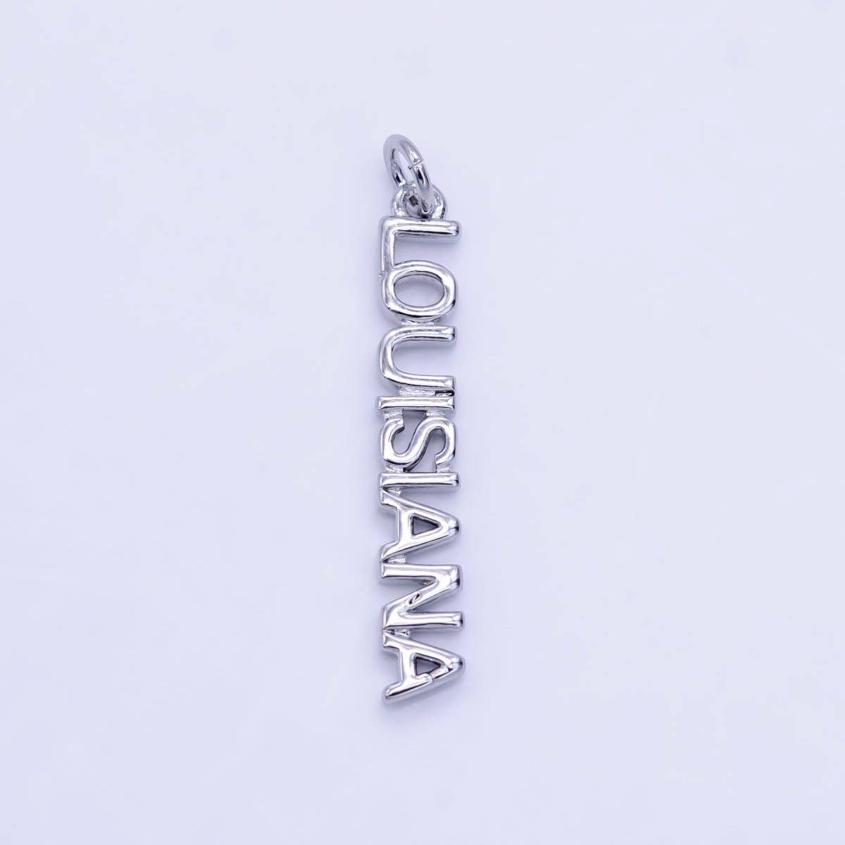 Aim Eternal - Wholesale Individual Charm/Pendant - 16K Gold Filled USA City States Script Tag Charm in Gold & Silver | D814 - D82313