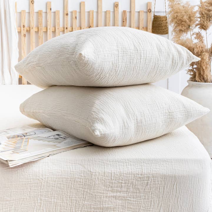 Naturloom - Wholesale Fitted Sheet - GOTS Certified Organic Muslin Fitted Sheet – Soft, Breathable, Hypoallergenic Bedding1