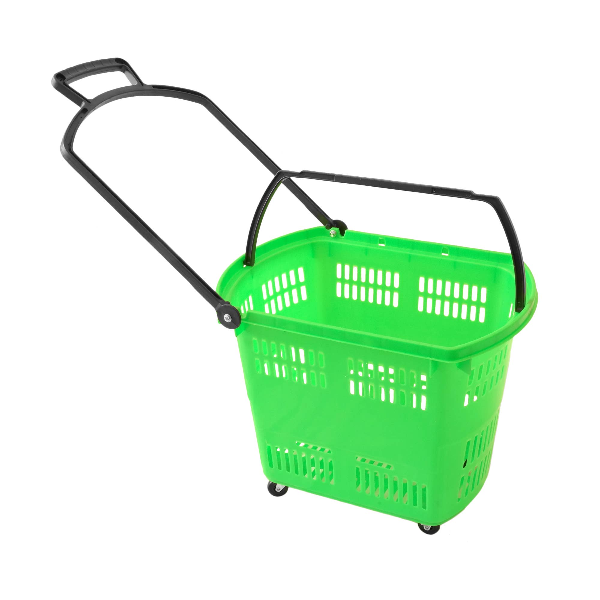 Suburban Sales - Wholesale Shopping Cart - Rolling Basket - Supermarket Grocery Shopping Basket - Green0