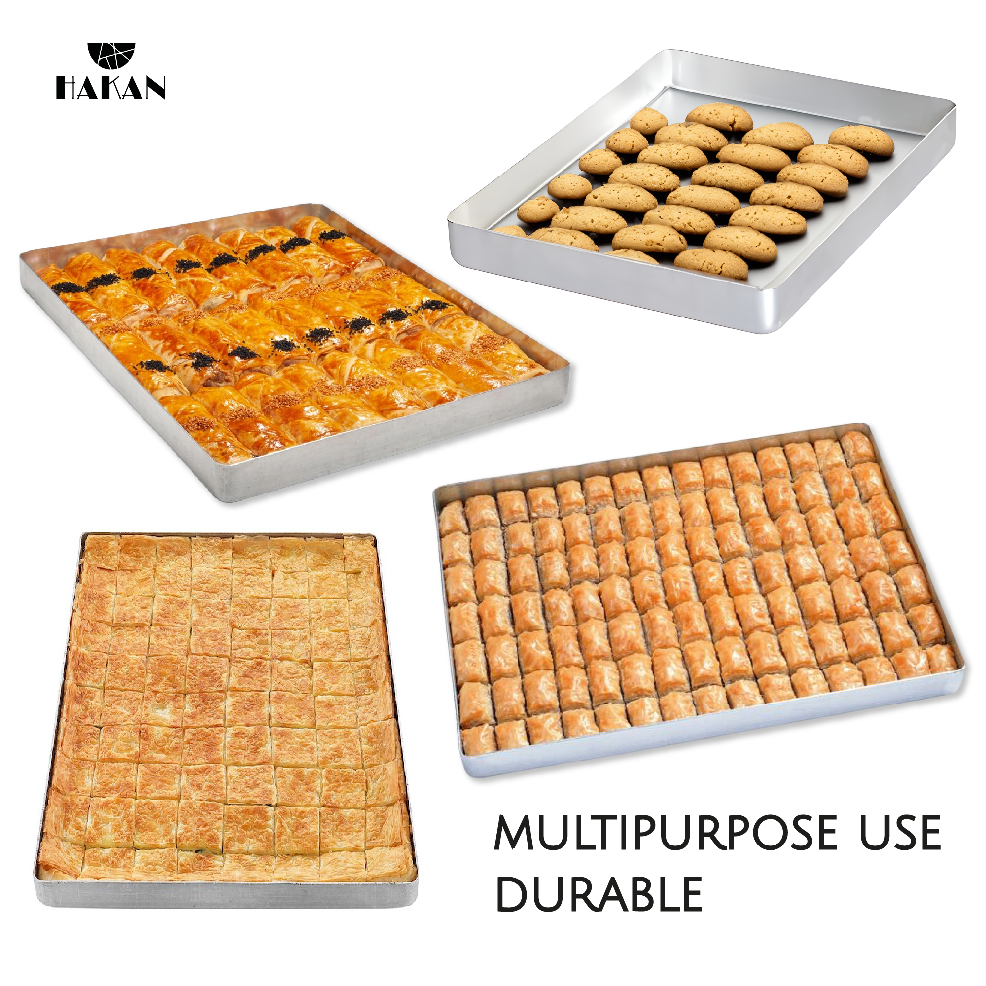 Hakan - Vendita all'ingrosso Tappetini da forno - Teglia per baklava in alluminio, 14x18 pollici, 2,2 libbre6