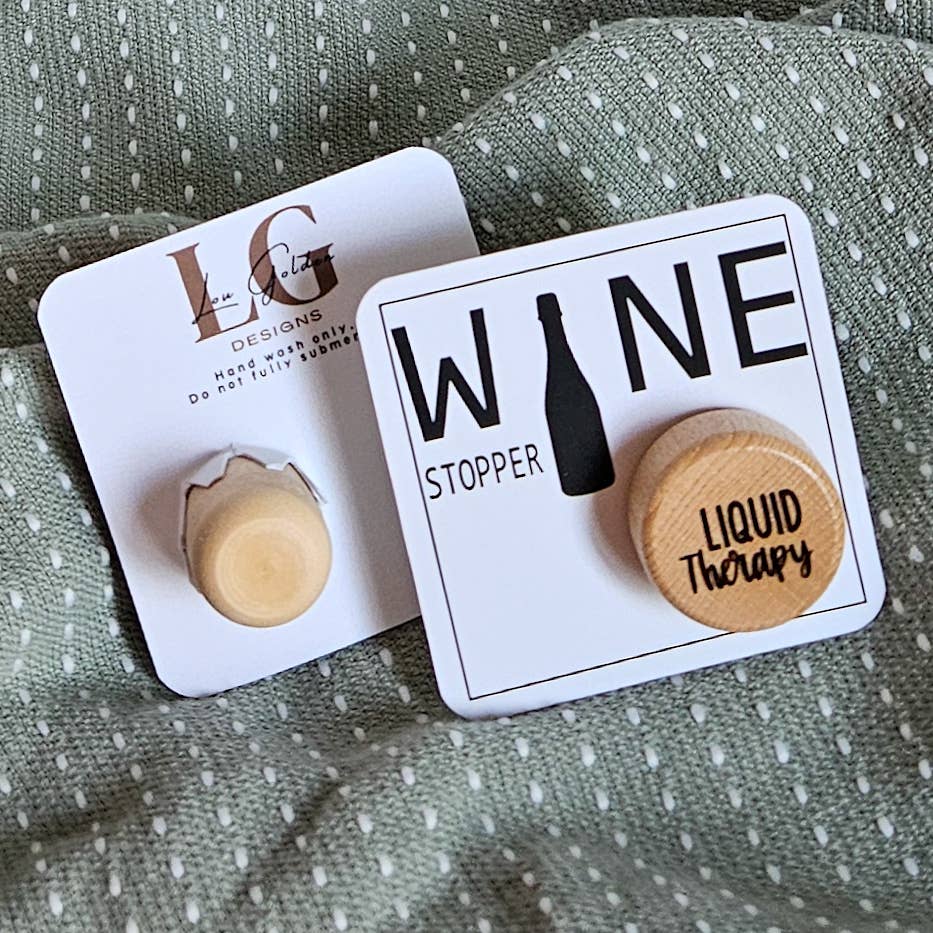 Lou Golden Designs - Vente Bouchon de vin - Bouchon à vin Liquid Therapy1
