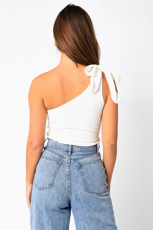 Olivaceous - Wholesale Knit Top - Women's - One Shoulder Top3