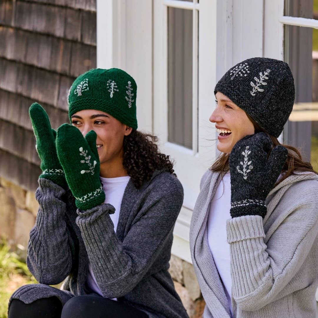 By Many Hands - Wholesale Mittens - Women's - Daphne Charcoal Knit Mittens1