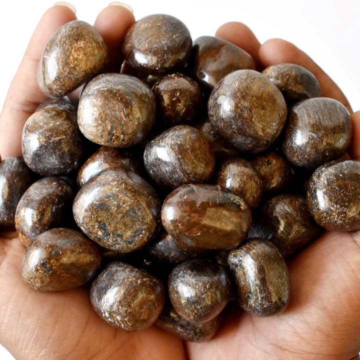 Soothing Crystals - Venta al por mayor Piedras/cristales espirituales - Piedras Pulidas de Broncita Piedras Curativas 100G a 1KG8